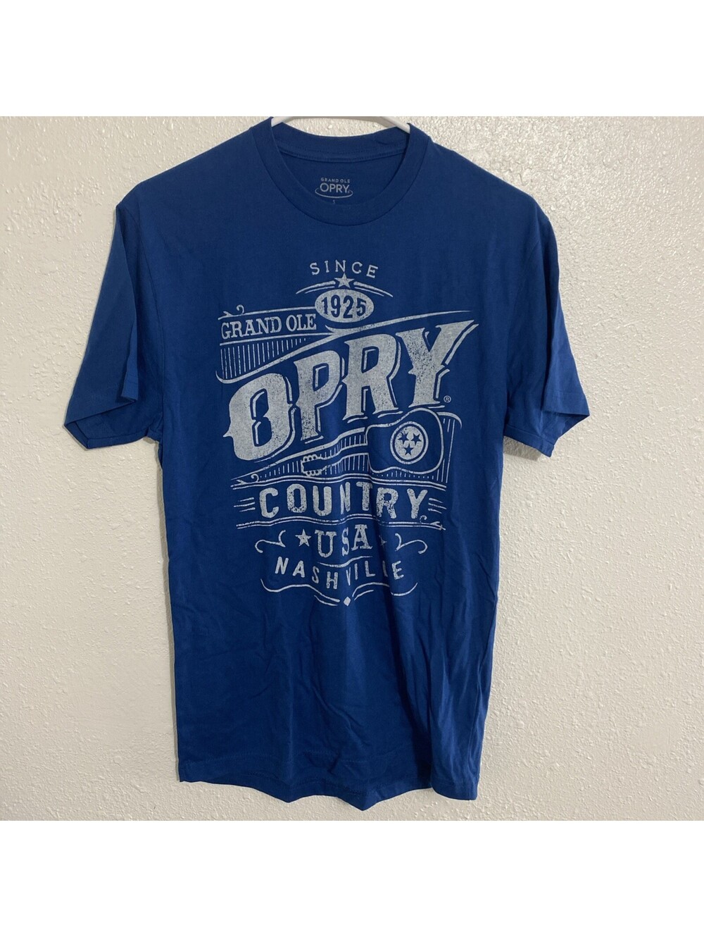 Grand Ole Opry Men's Since 1925 T-Shirt Small Nashville Tennessee Blue And Grey